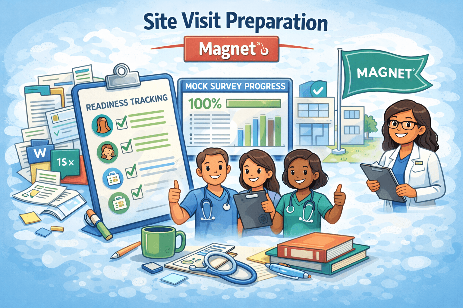 Site visit preparation tracking