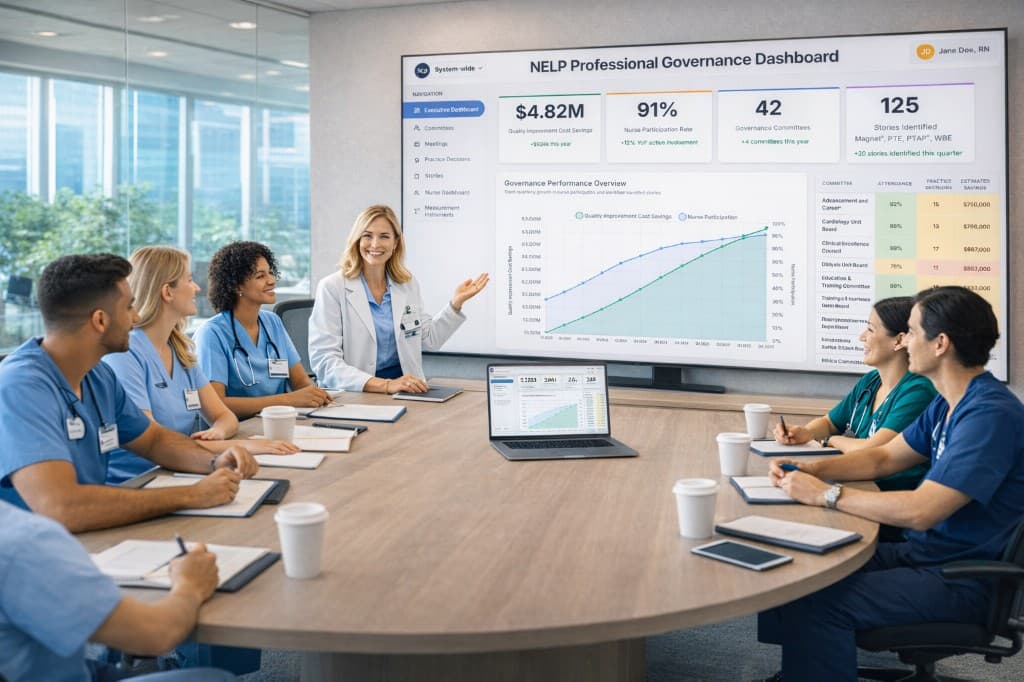 NELP professional governance platform with council documentation